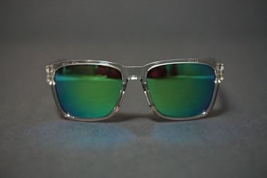 Glasses Wiley X TREK Captivate Polarized Green Mirror Gloss Crystal Light Grey Frame