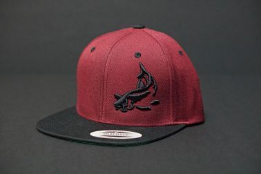 Maroon Fishing Cap with 3D Fish