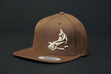 Brown Fishing Cap with 3D Fish