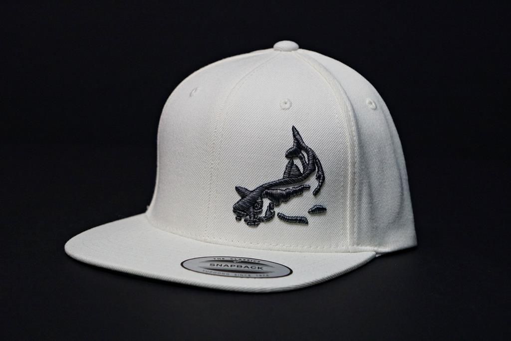 White Fishing Cap with 3D Fish