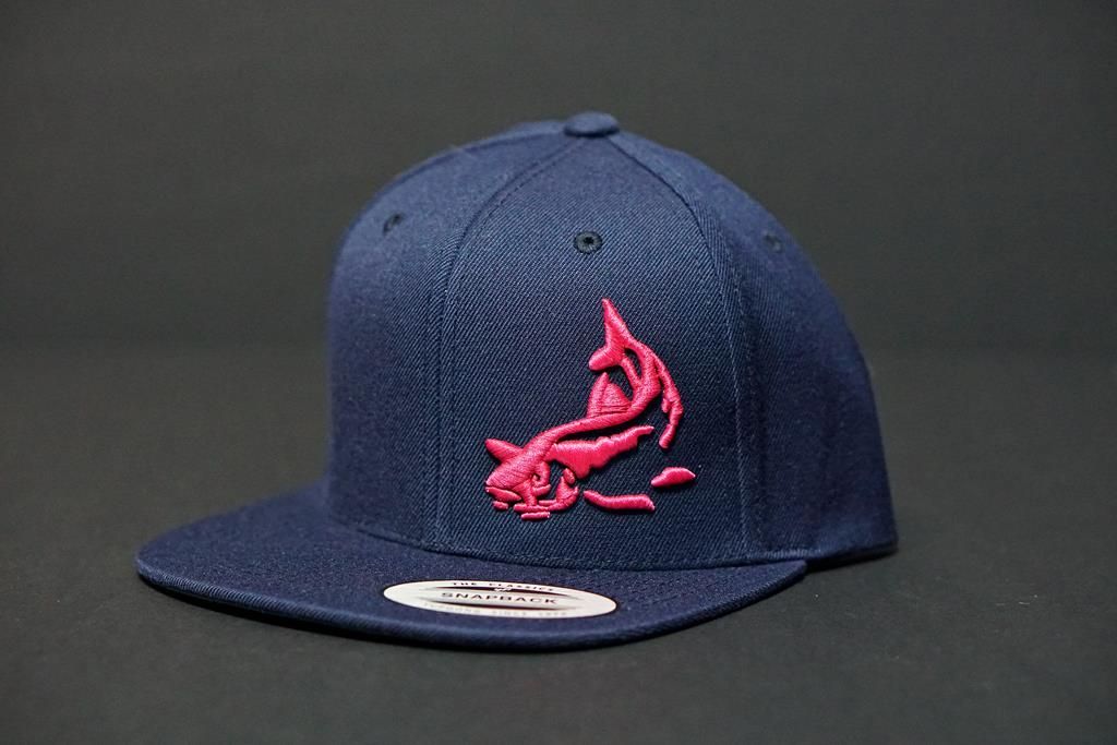 Navy Blue Fishing Cap with 3D Fish