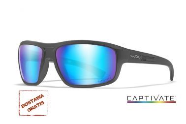 Okulary WileyX CONTEND Captivate™ Polarized Blue Mirror Matte Graphite Frame