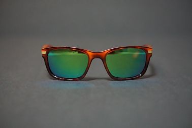 Glasses Wiley X Helix Captivate Polarized Green Mirror Gloss Demi Frame